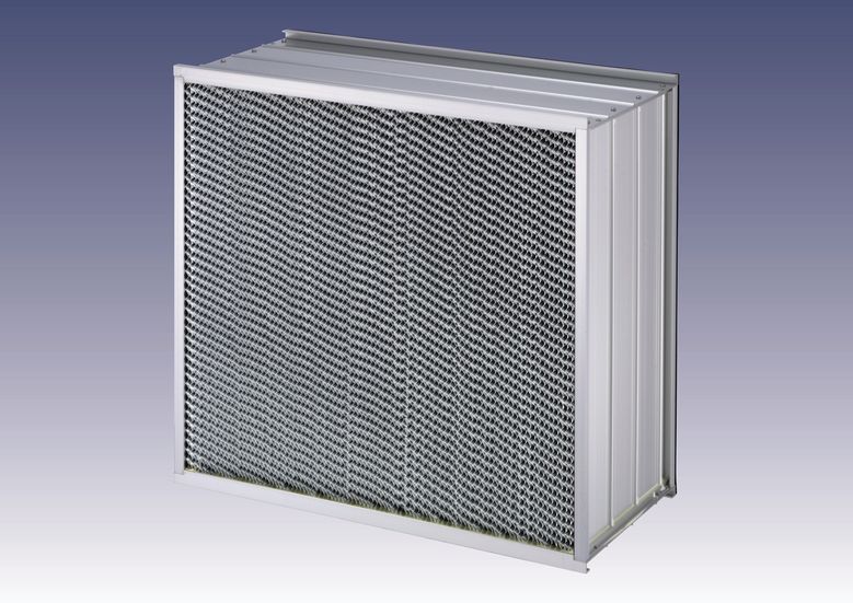 Low organic/boron large air volume type HEPA filter