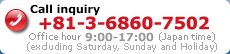 Call inquiry +81-3-6860-7502